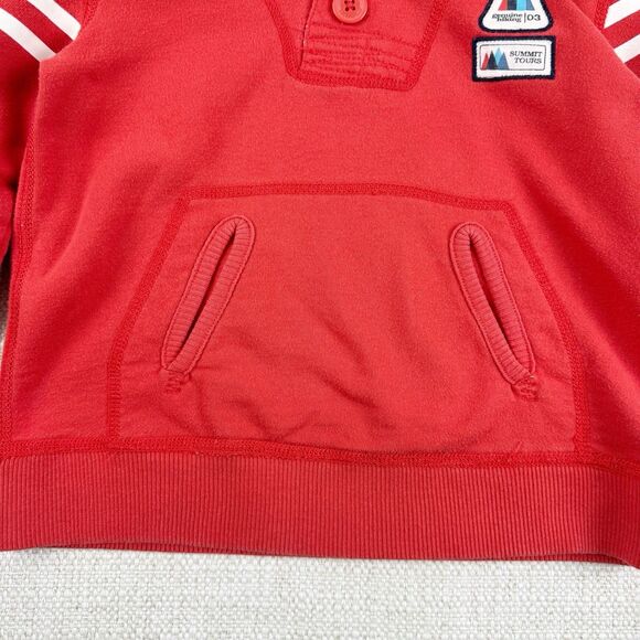 Genuine Kids From OshKosh Orange White Stripes 3 Button Pullover Hoodie Size 4T - Picture 4 of 14